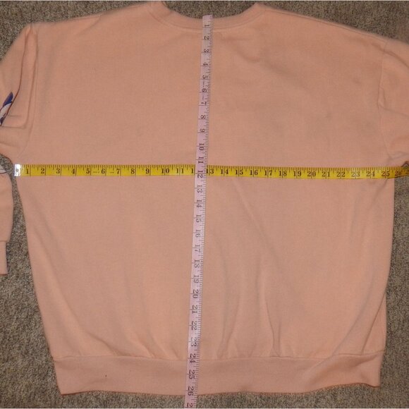 Disney Mickey and Co Pullover Sweatshirt Mickey Minnie Goofy Peach Adult XL - Picture 10 of 10